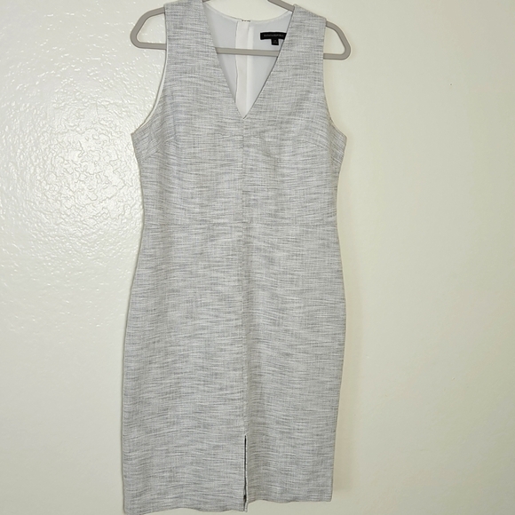 Banana Republic Light Gray V-Neck Mini Dress - Picture 1 of 4
